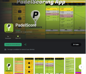 PadelScore GooglePlayStore